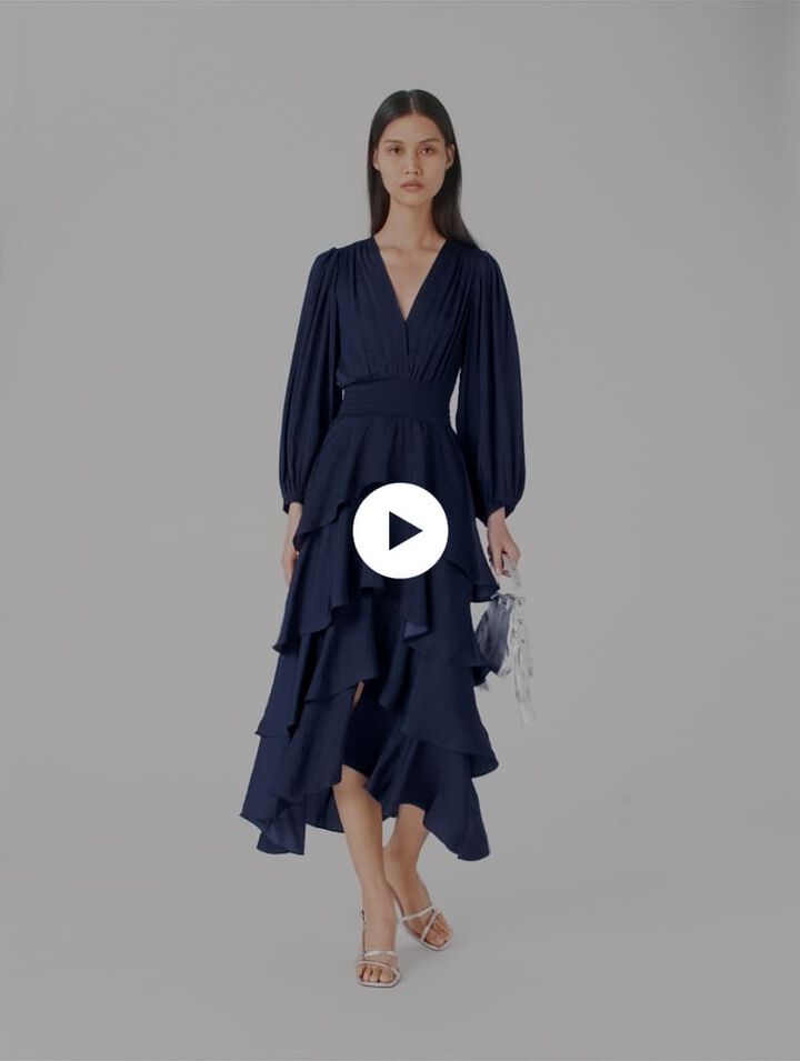 Ruffled maxi dress