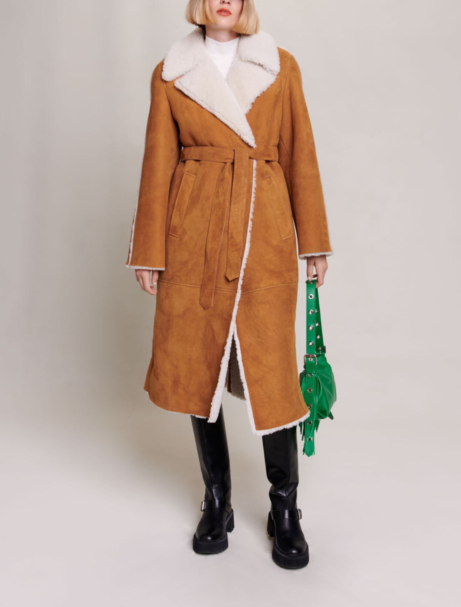 Long fleece coat