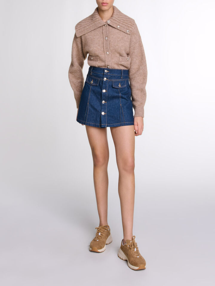 Denim skort