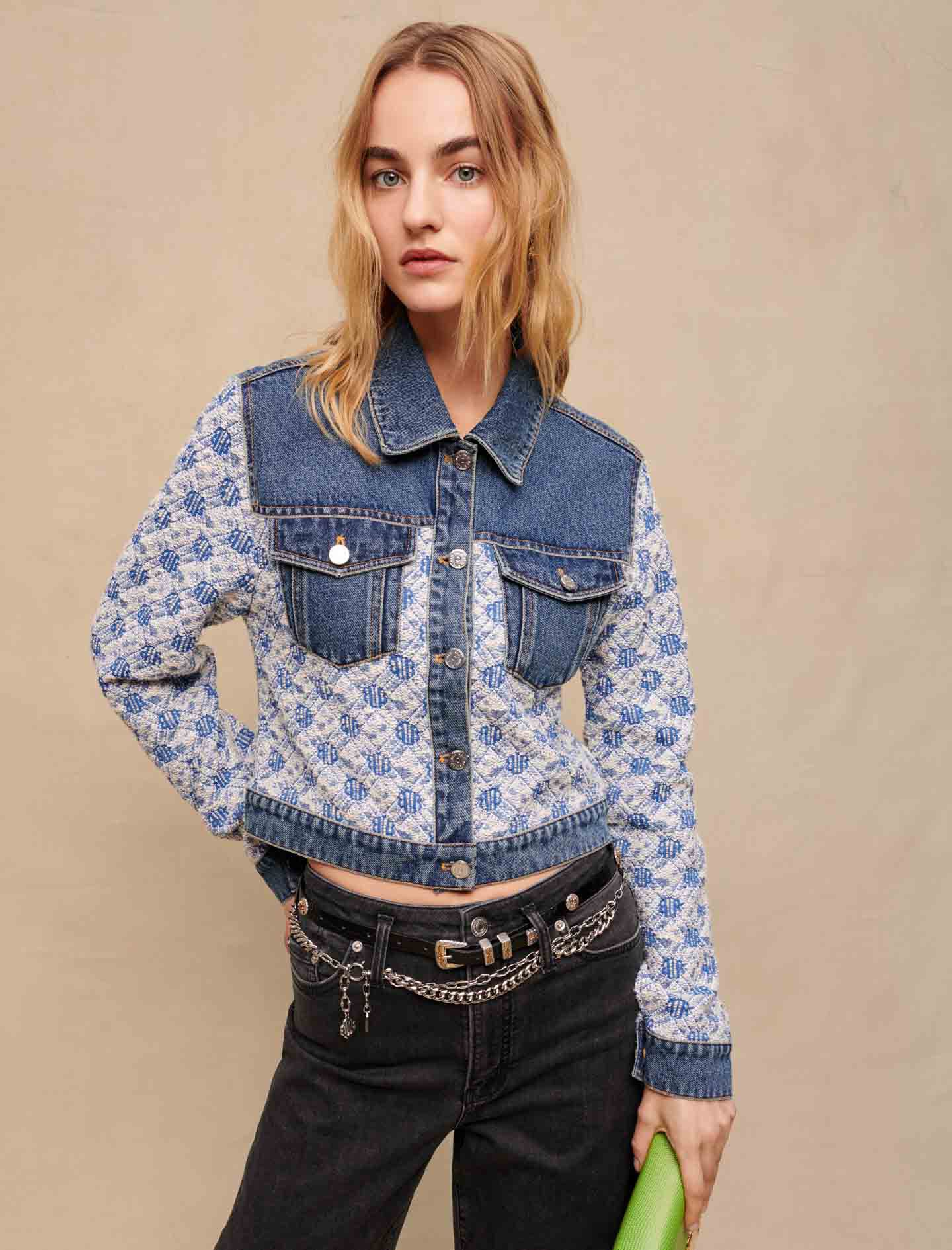 Cropped denim jacket