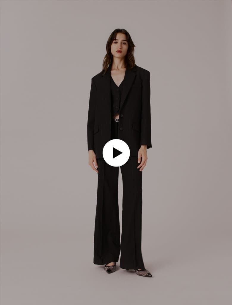 Rhinestone suit jacket Black / Gray For Women | Maje