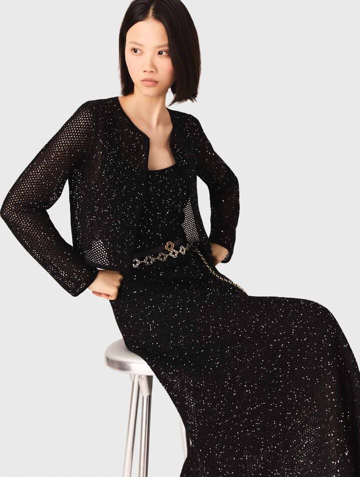 Rhinestone knit cardigan