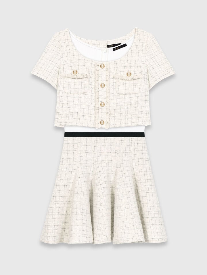 2-in-1 tweed dress