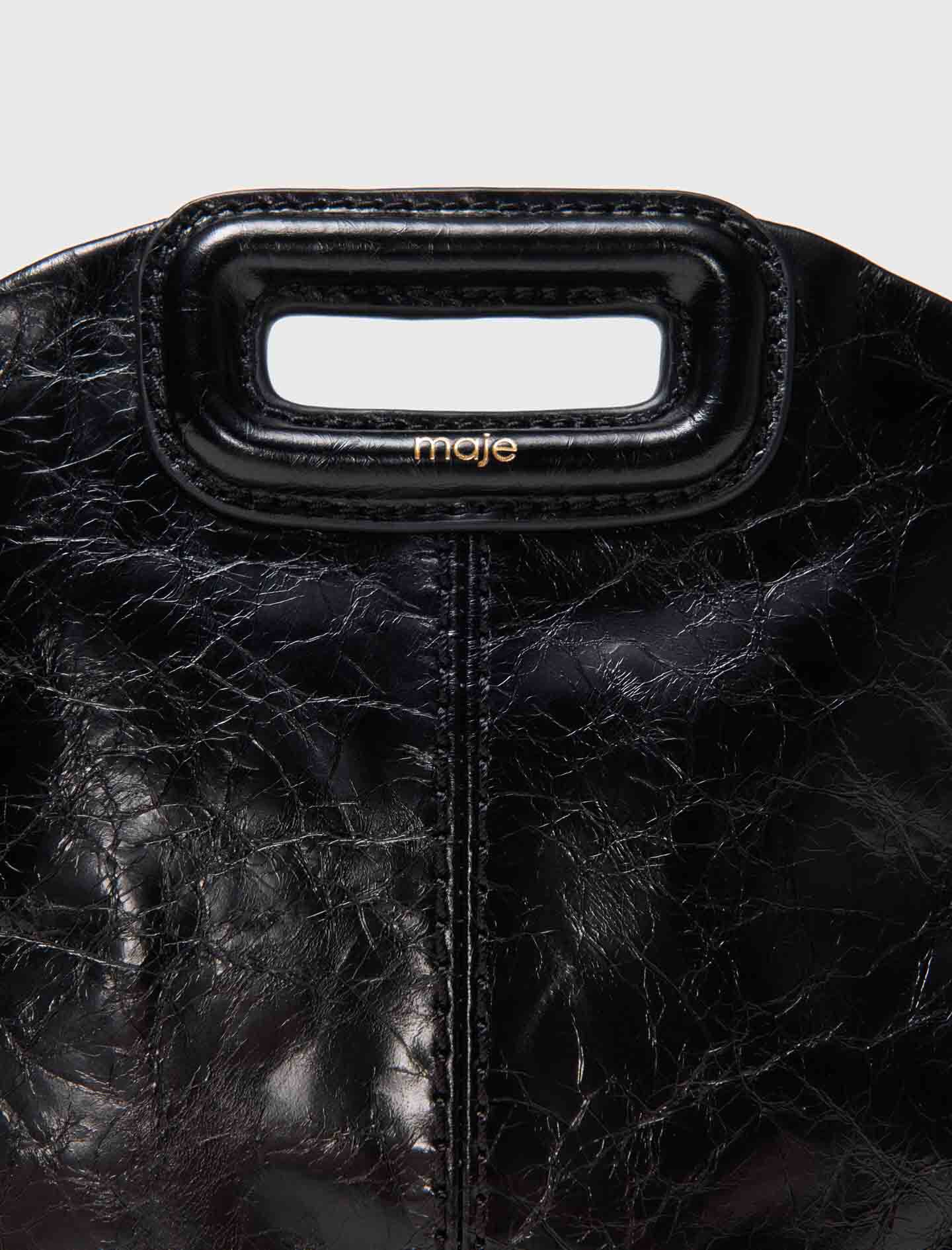 mｍczo Metallic leather Miss M clutch bag Denim - Jeans For Women | Maje