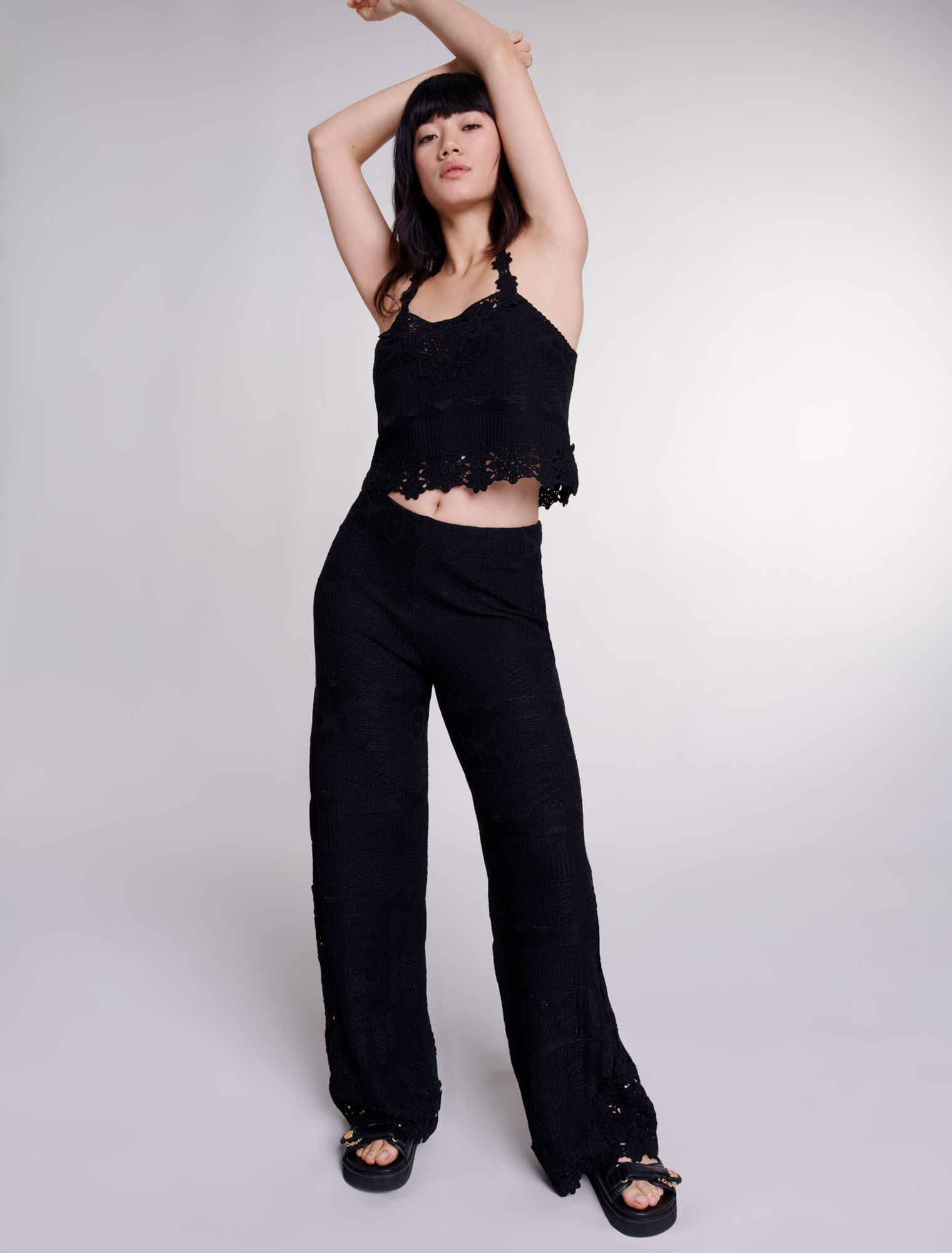Guipure crop top