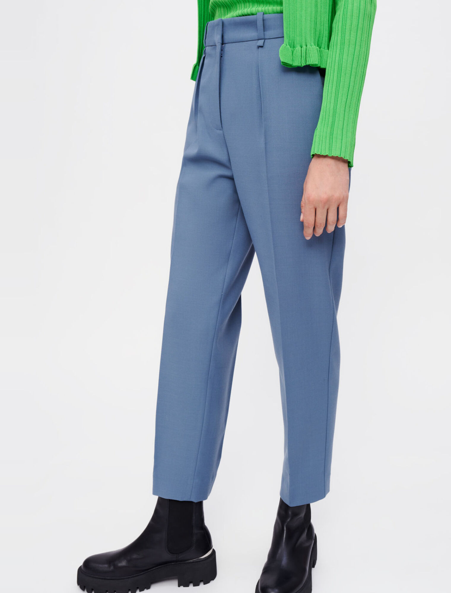 Straight-leg tailored pants