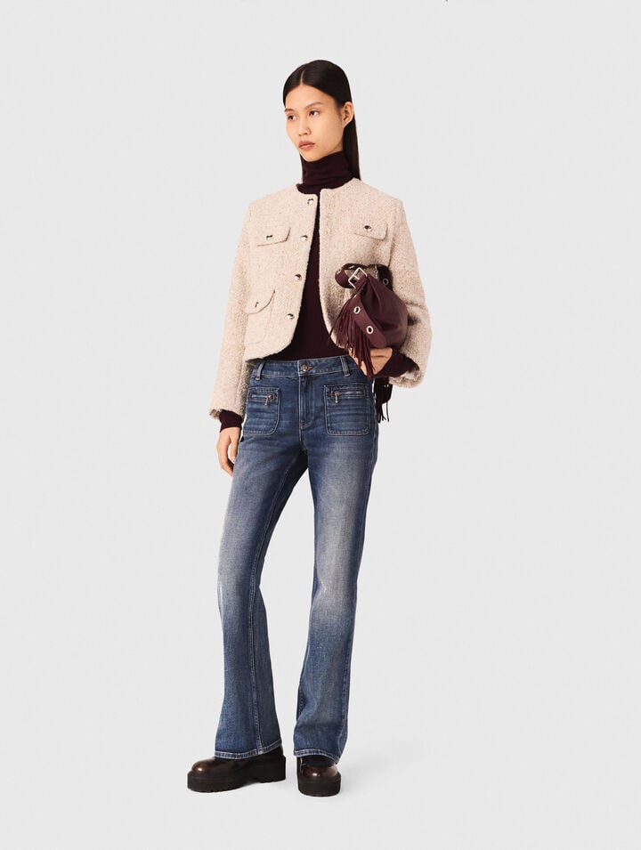 Short boucle tweed jacket