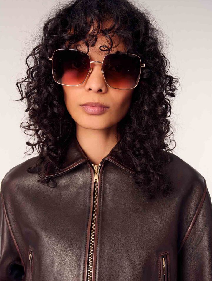 Vintage leather cropped jacket