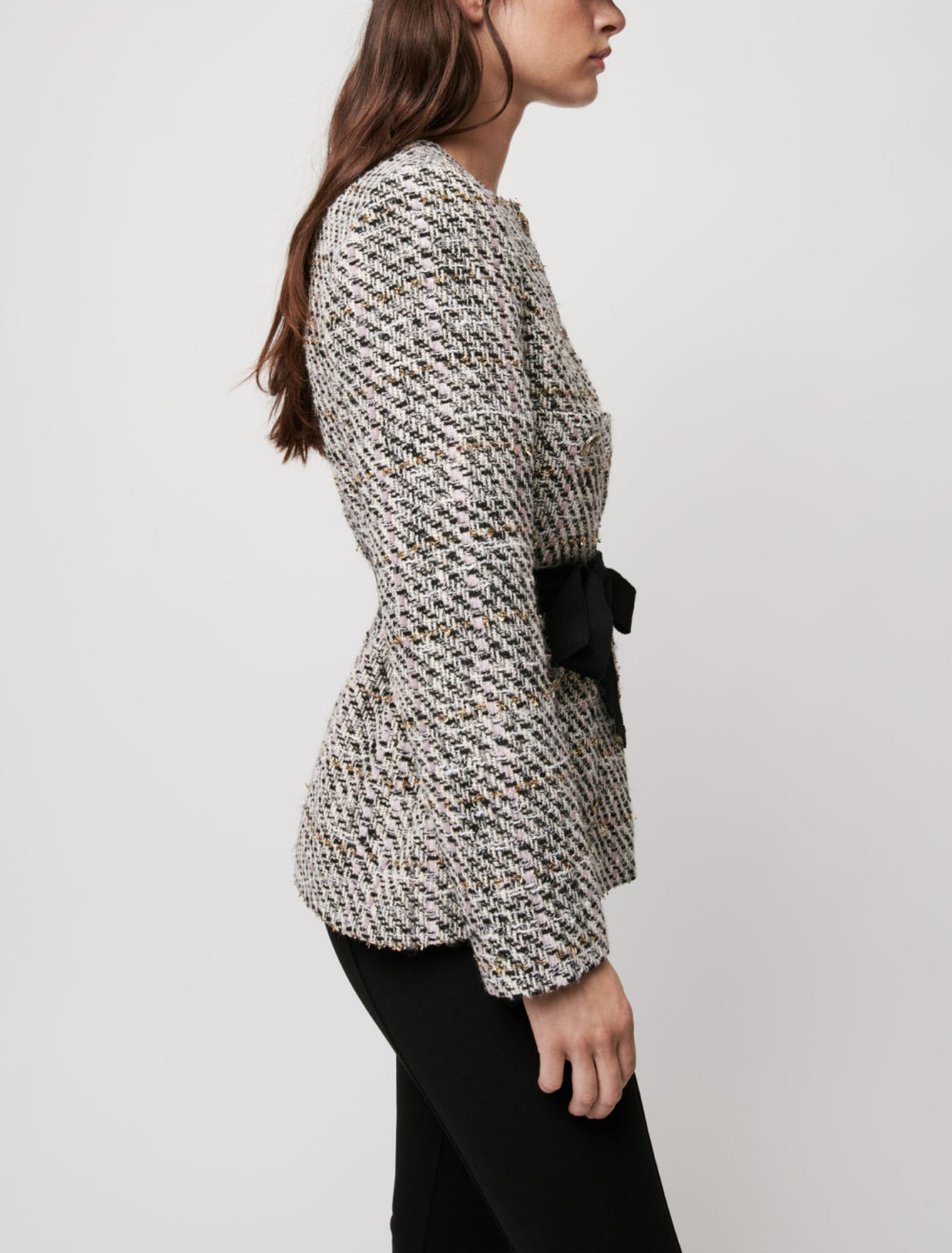 Contrast tweed jacket