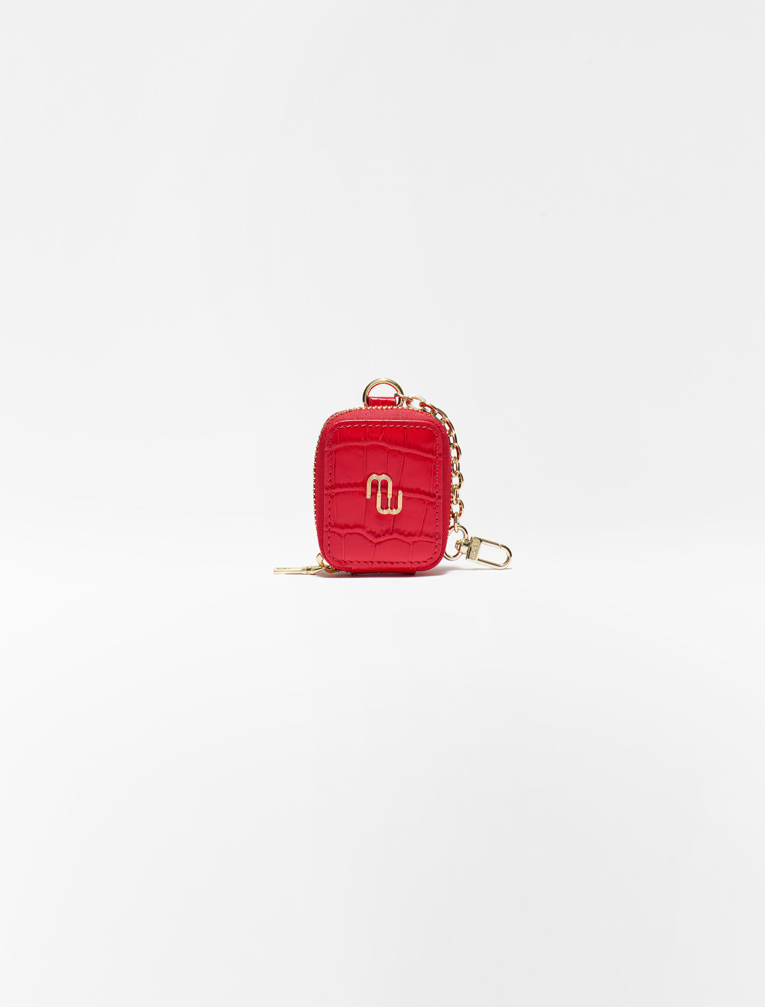 Embossed leather earphone case