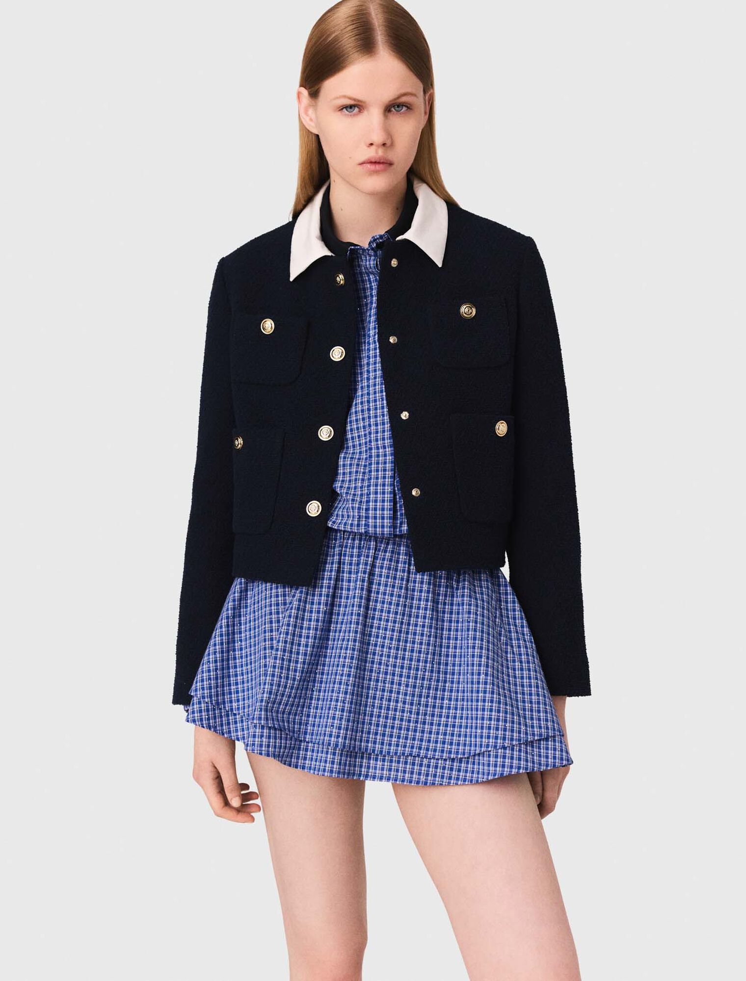 Cropped tweed jacket