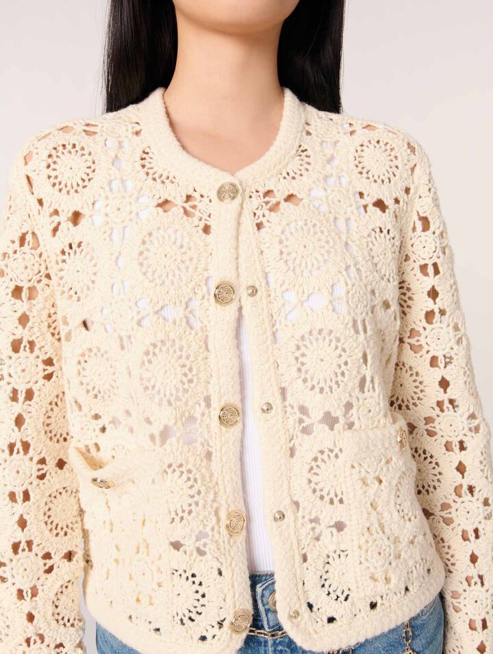 Crochet cropped cardigan
