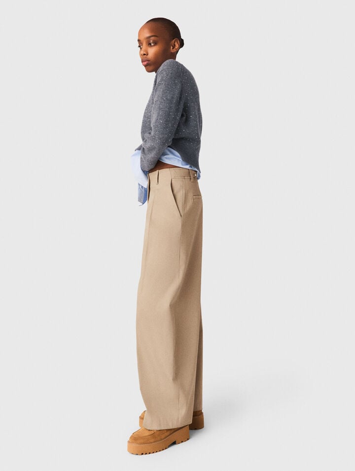Cotton balloon trousers