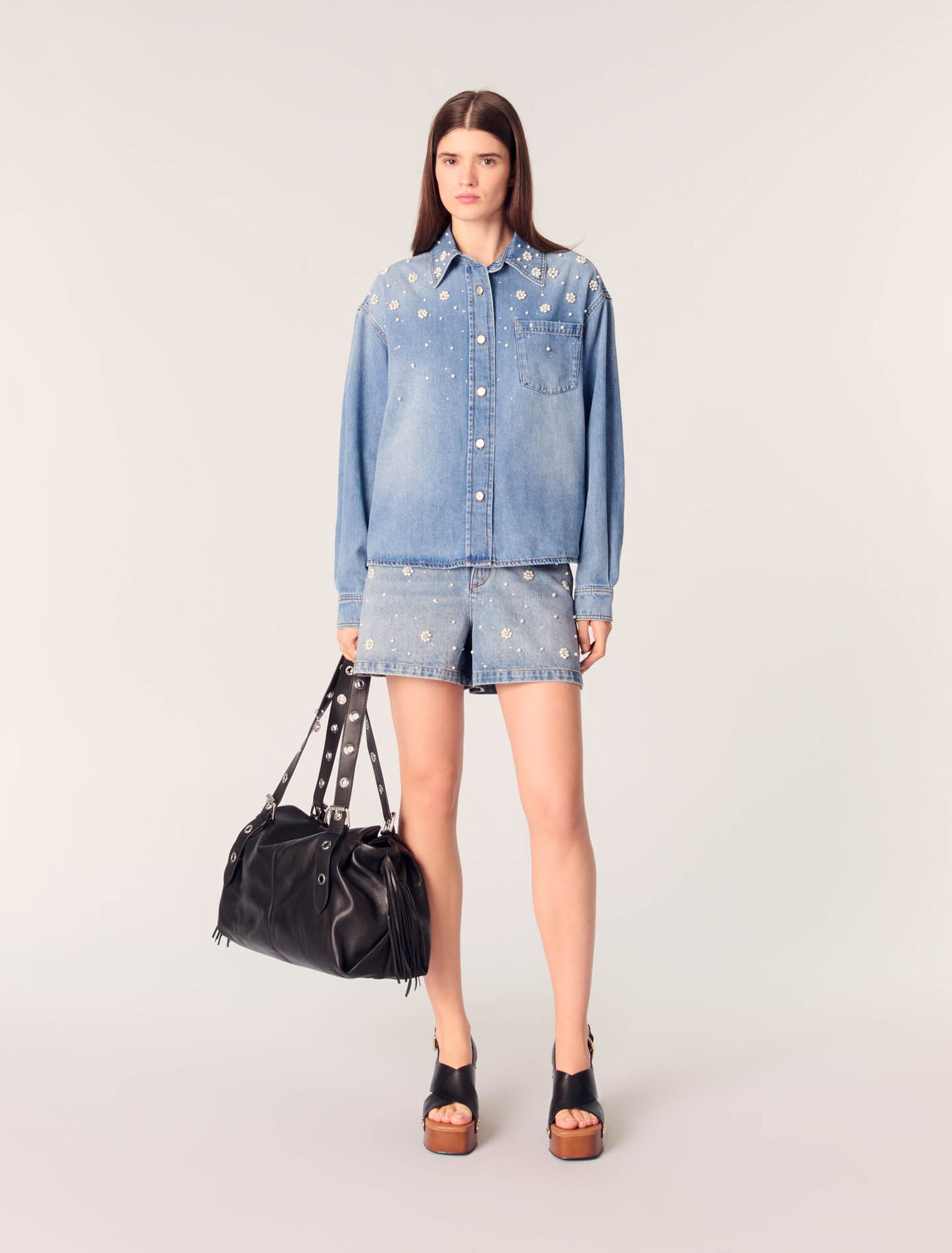 Denim shirt jacket
