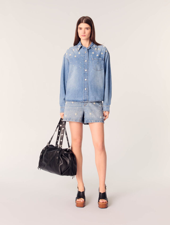 Denim shirt jacket