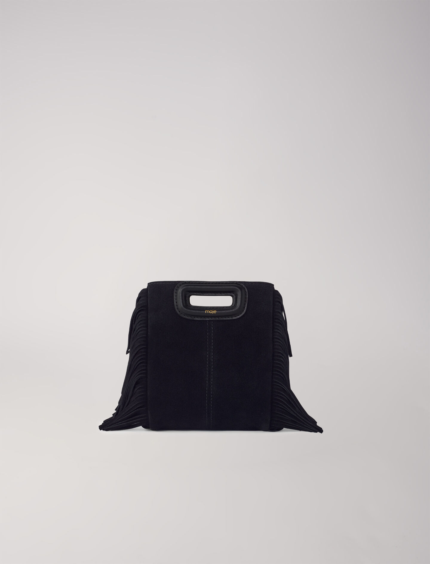 【2024最新作】 in bag mini M suede Maje | Women For Gray / Black leather バッグ