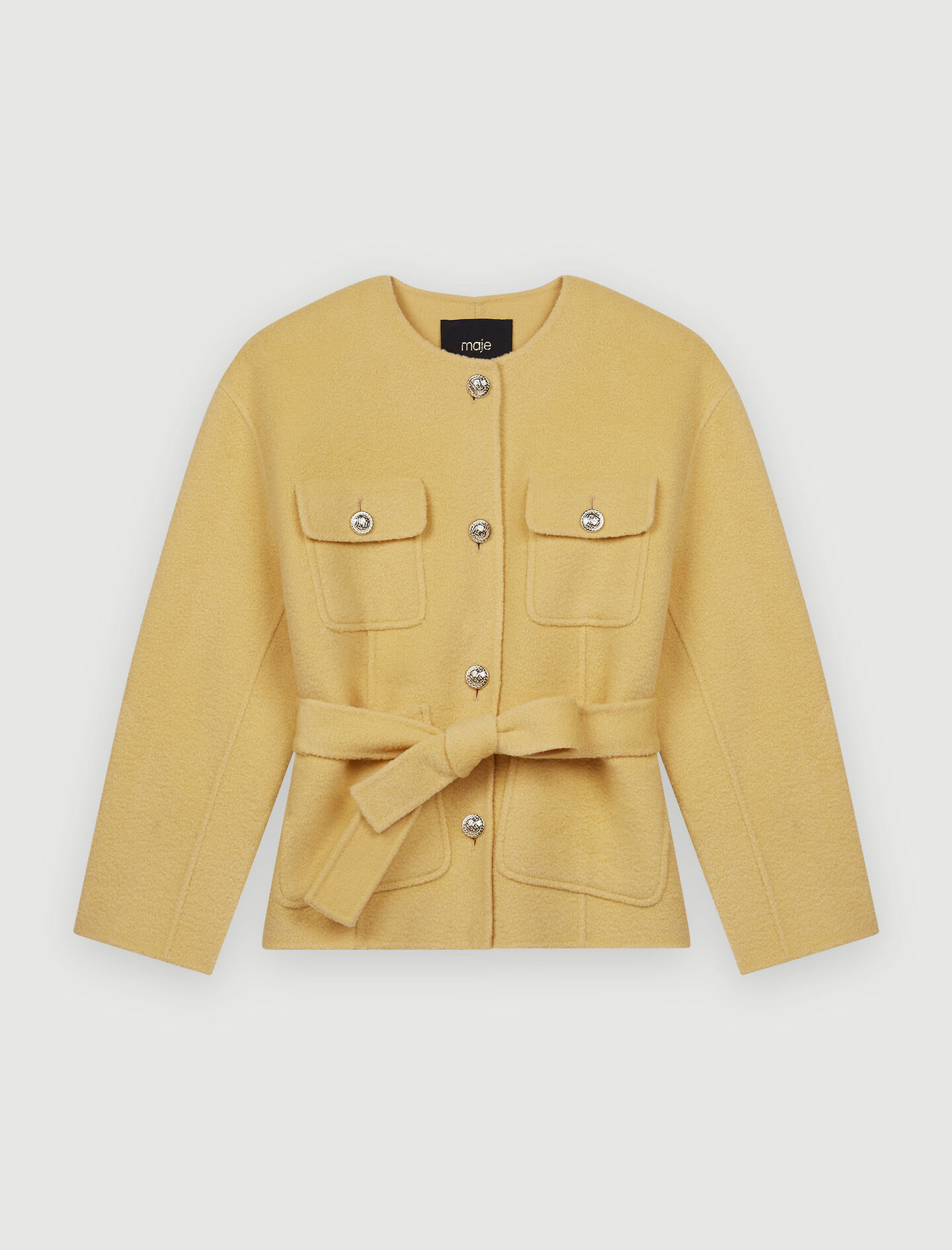Belted double-faced coat