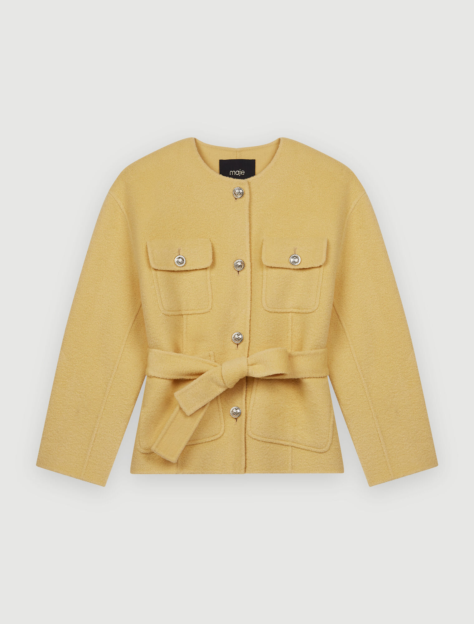 Belted double-faced coat