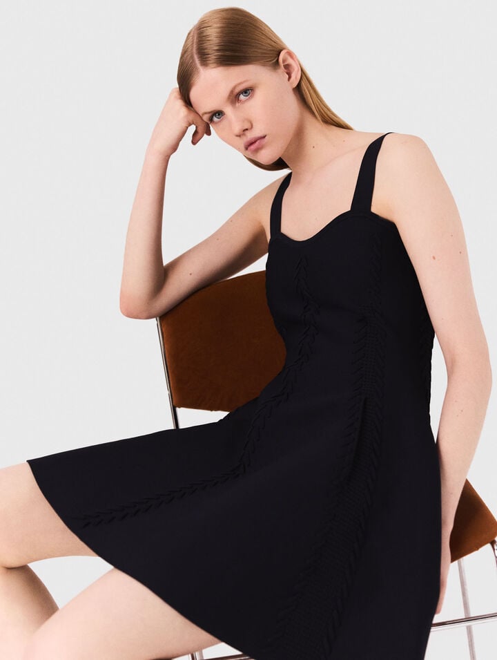 Short knitted babydoll dress 