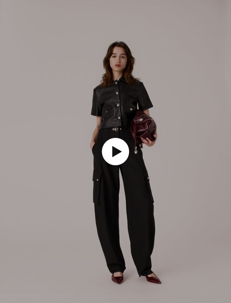 Cargo trousers Black / Gray For Women | Maje