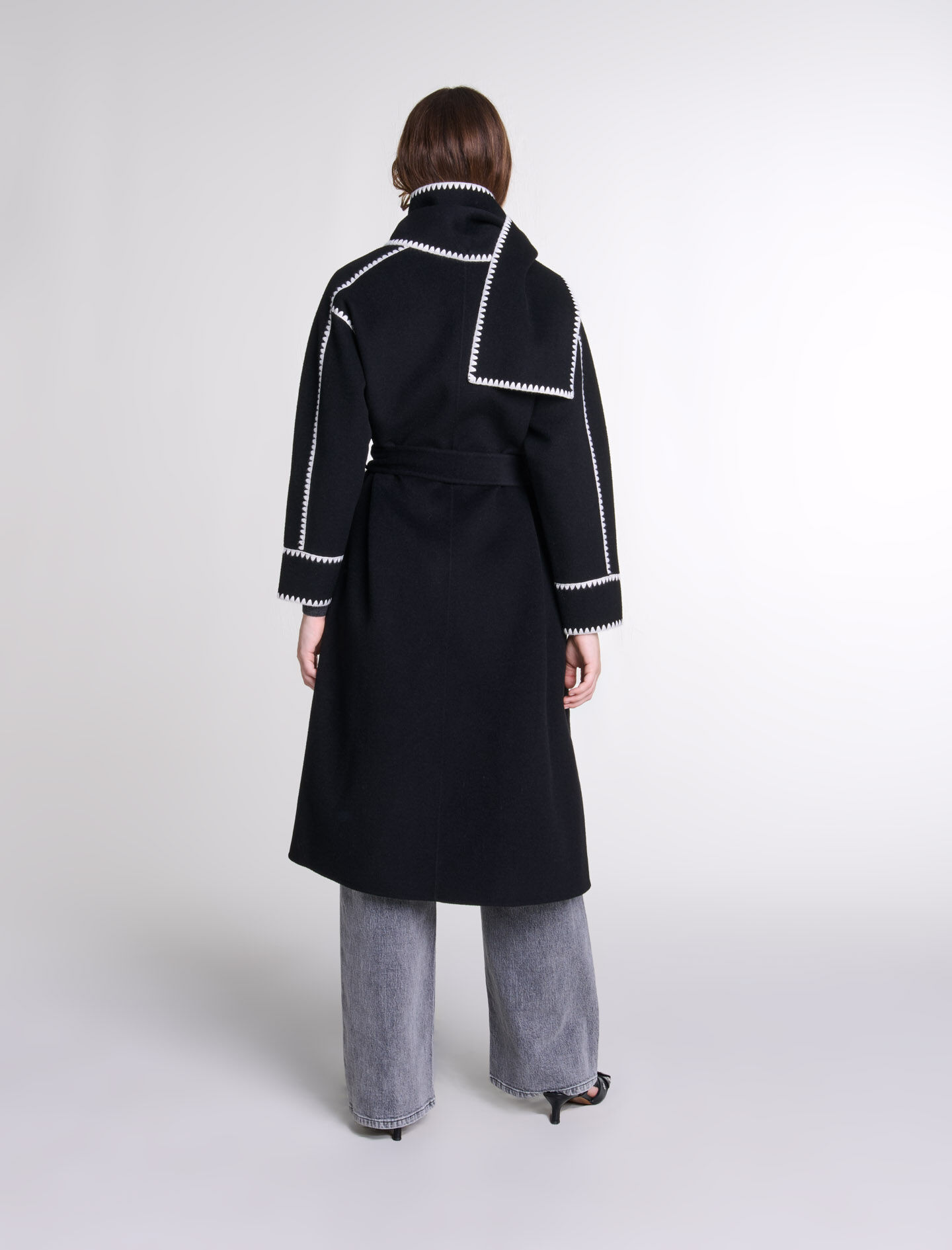 Two-tone double-faced coat Bicolor For Women | Maje