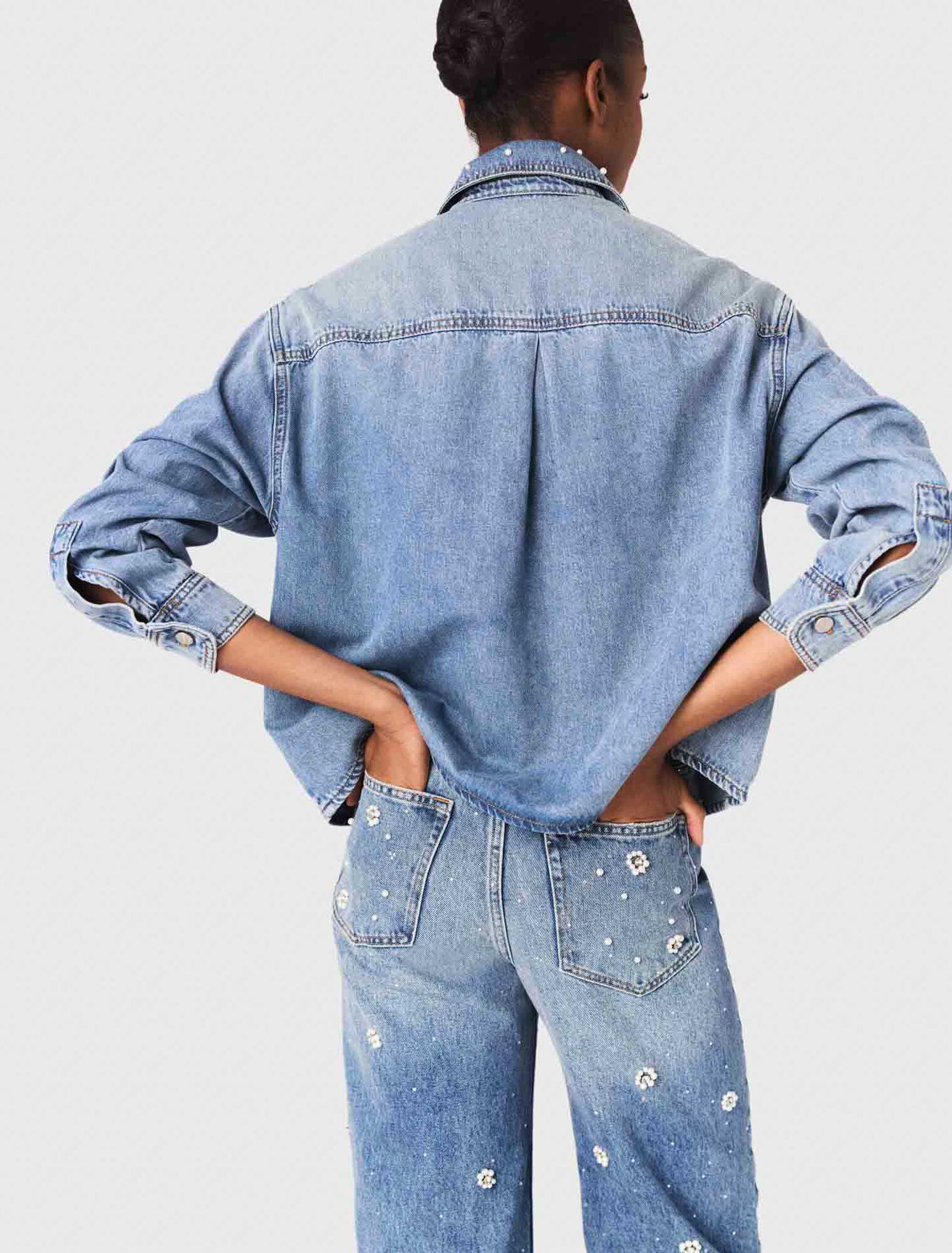 Denim shirt jacket
