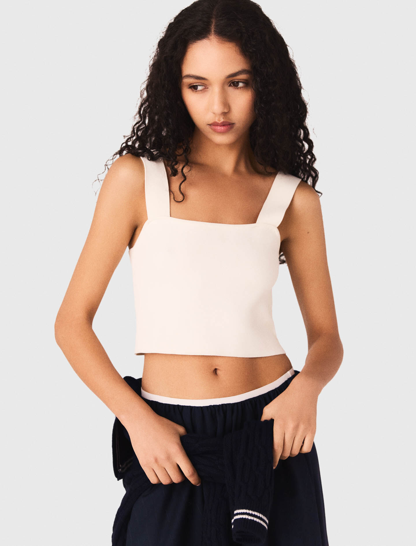 majeページ Knit crop top White For Women | Maje