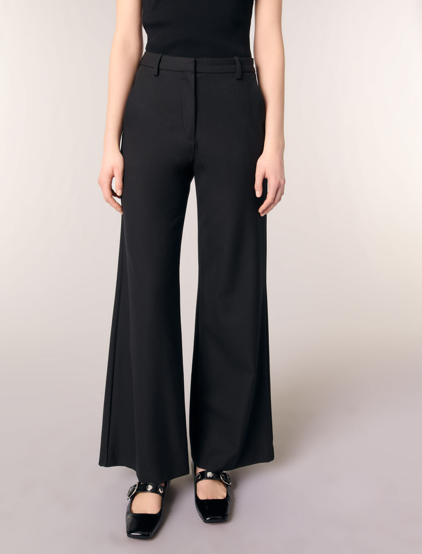 Flared trousers Black / Gray For Women | Maje
