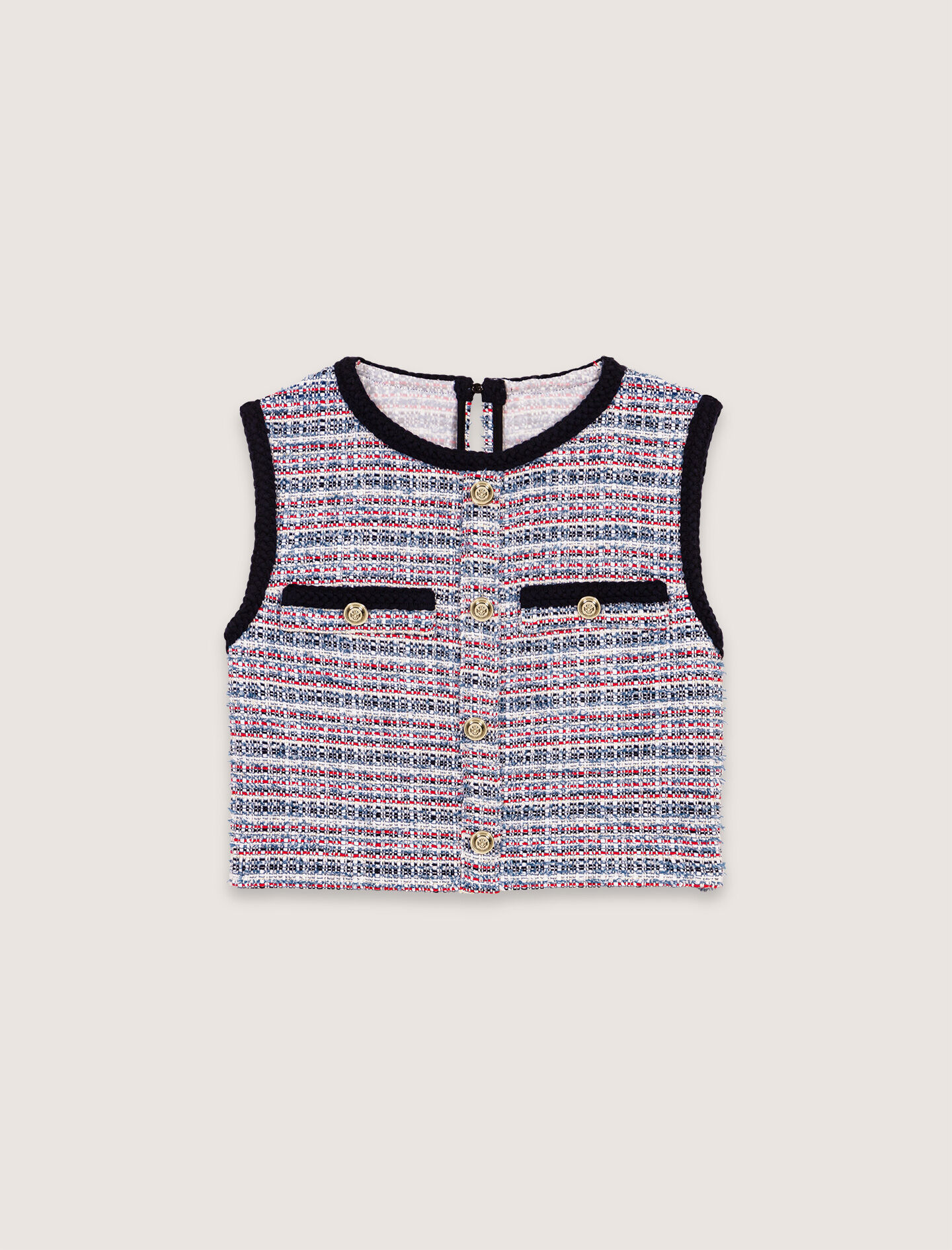Tweed 2-in-1 mini dress Bicolor For Women | Maje