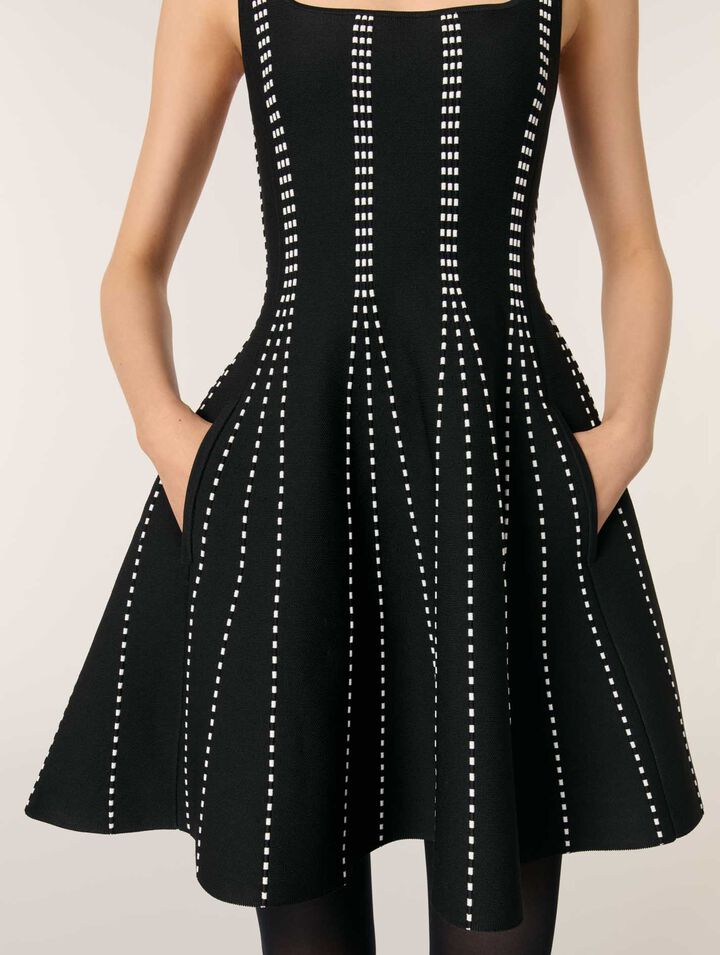 Mini jacquard knit dress