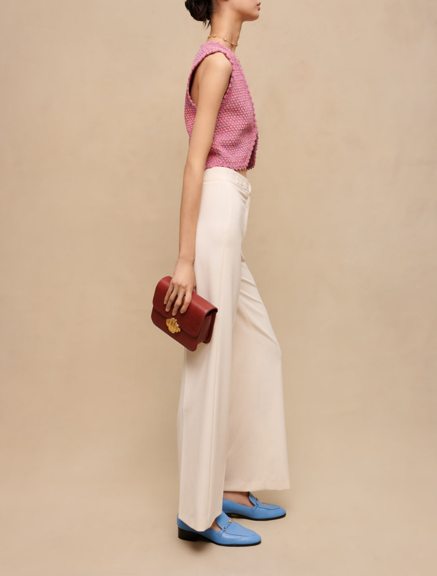 Wide-leg suit trousers