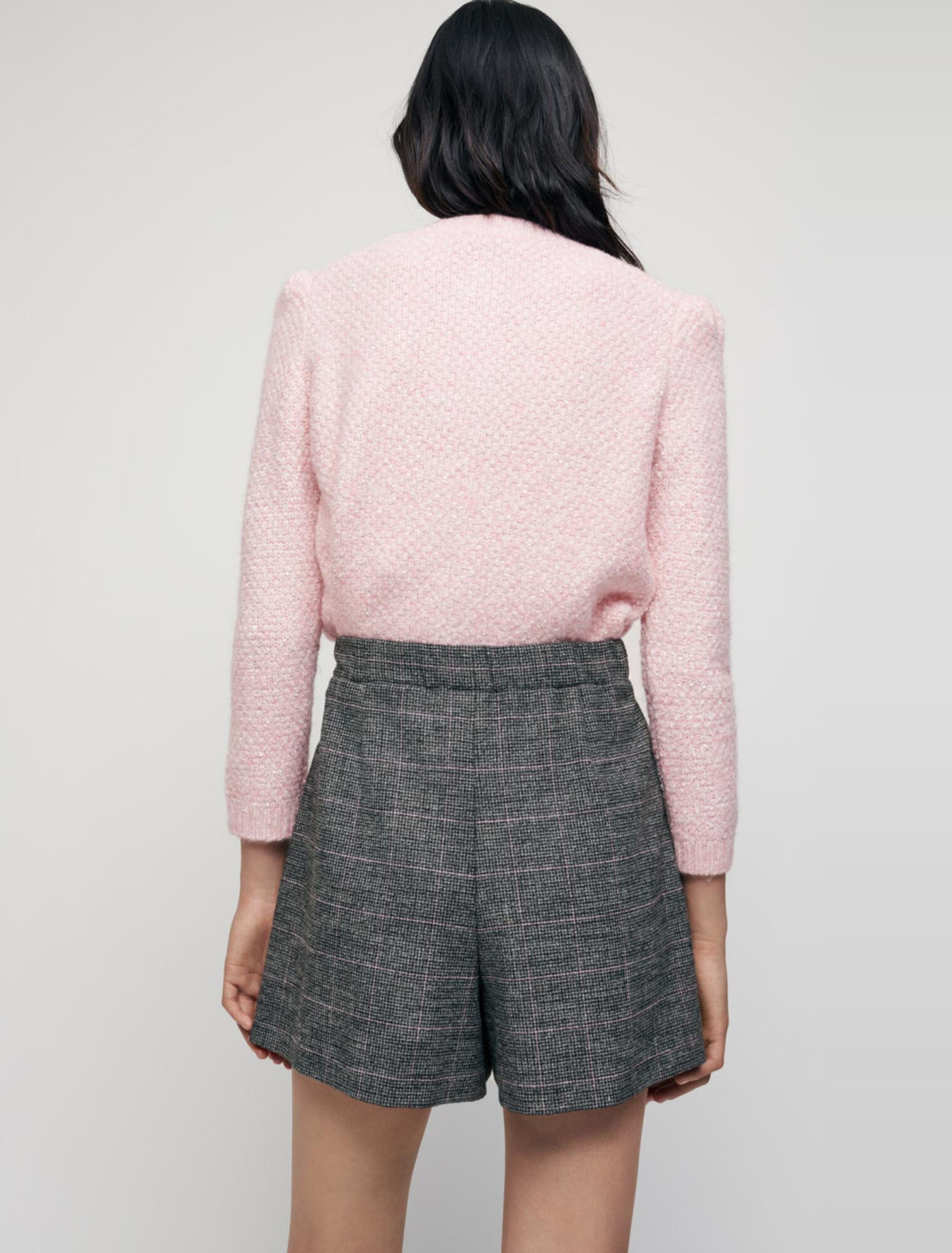 Flowing checked shorts