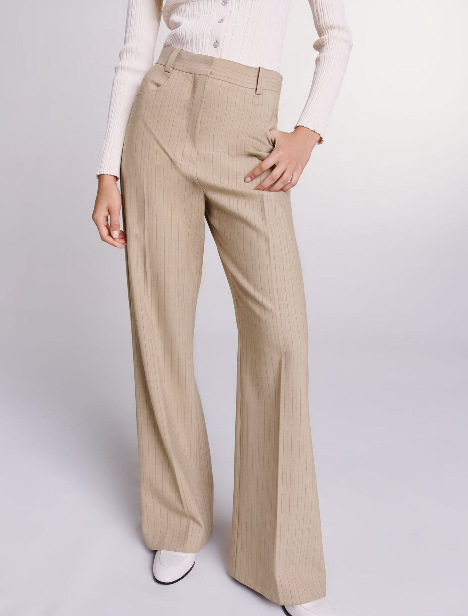 High-waisted trousers