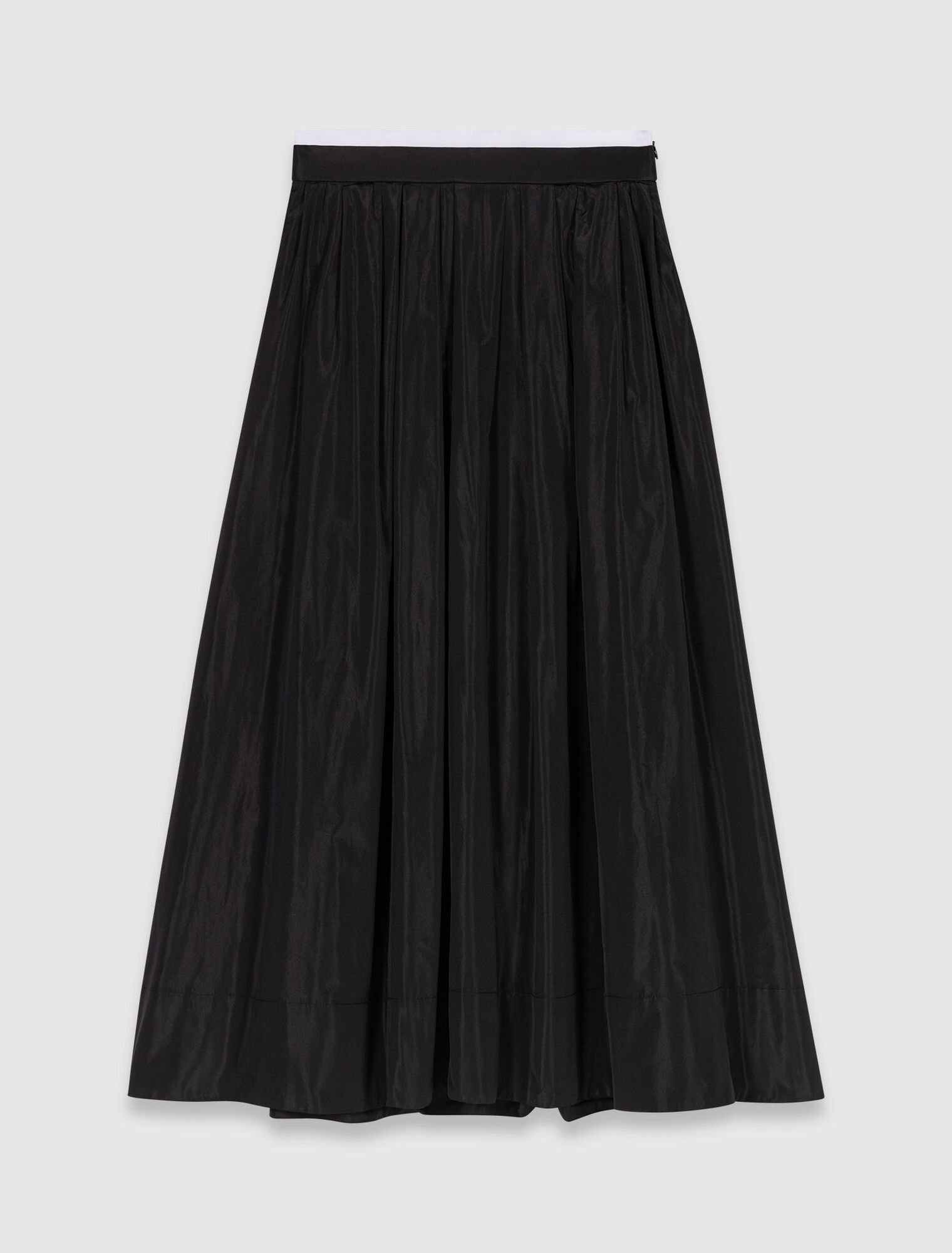 maxi skirt with contrast waistband