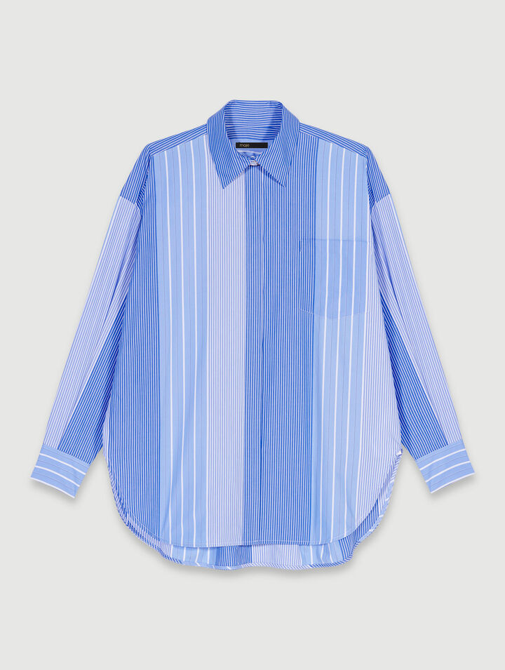 Striped patchwork shirt 