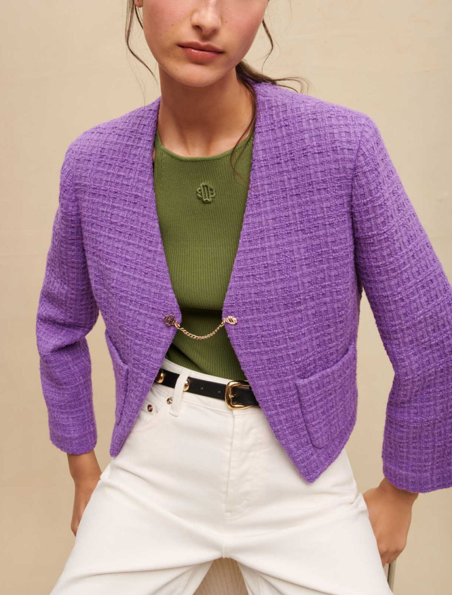 Short tweed jacket