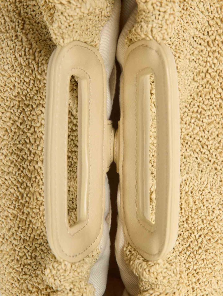 Mipli boucl&eacute; effect clutch bag