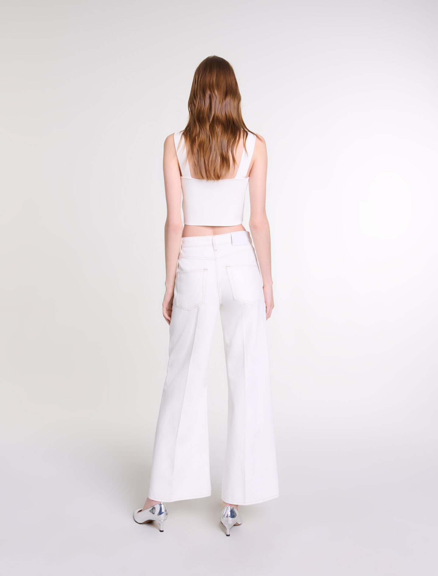 Knit crop top White For Women | Maje Knit crop top White For Women | Maje