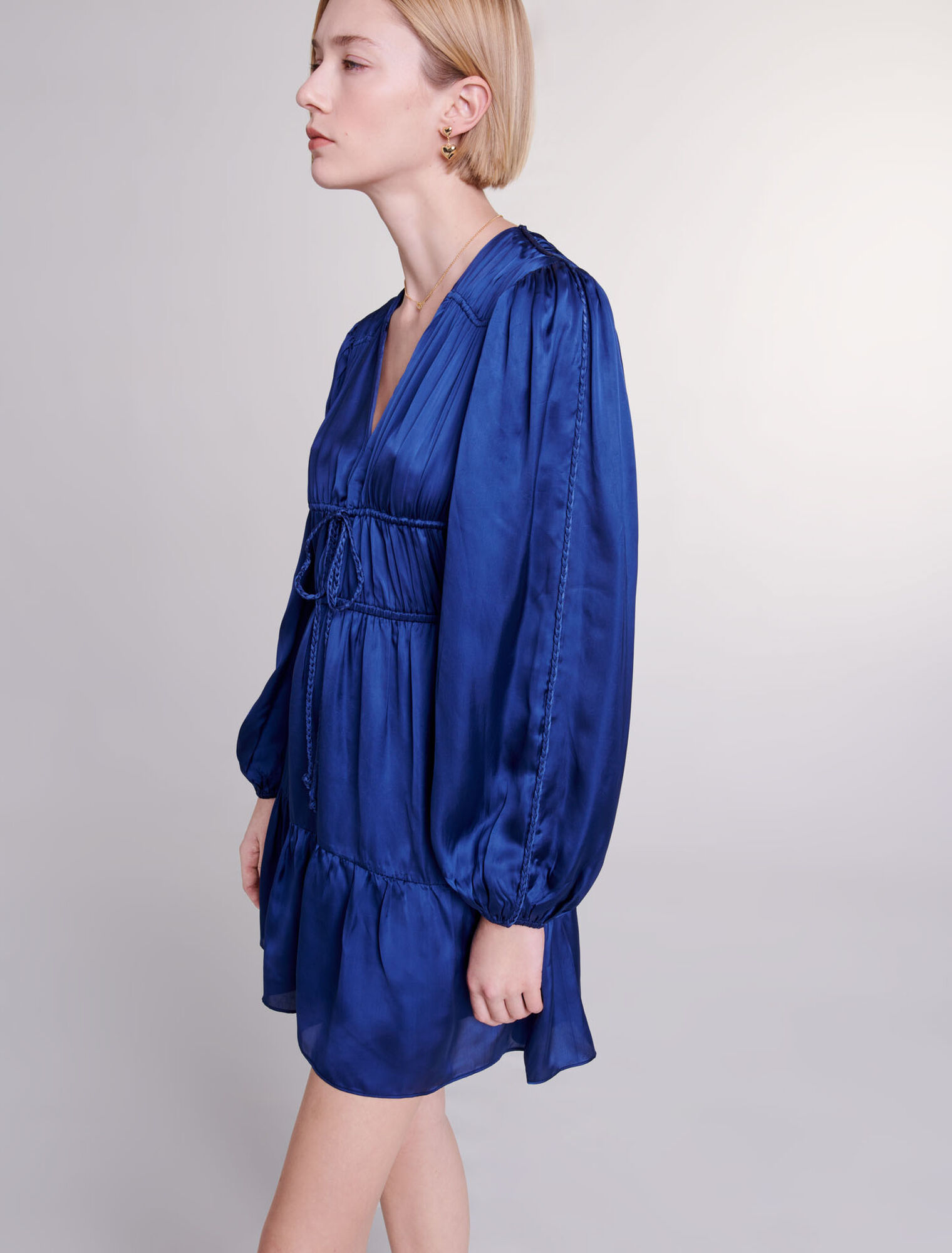 Short satin-look dress