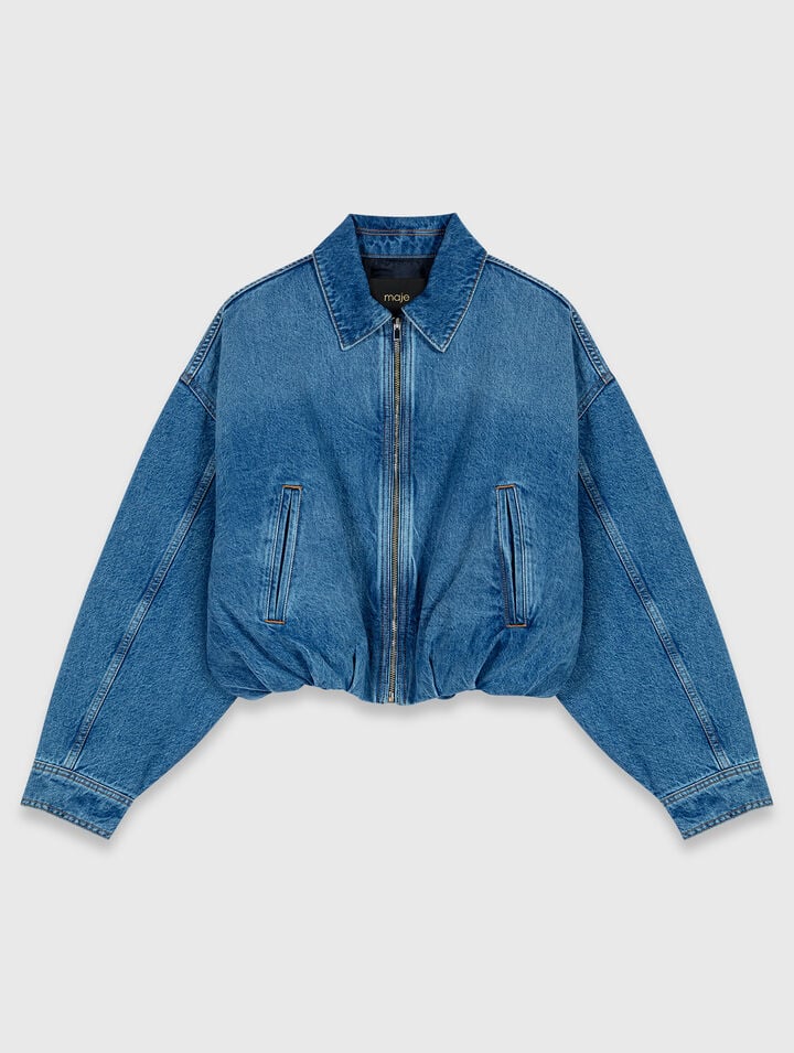 Denim bomber jacket