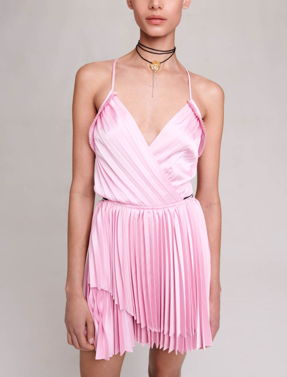【後払い手数料無料】 Pink dress Short For Maje | Women ワンピース