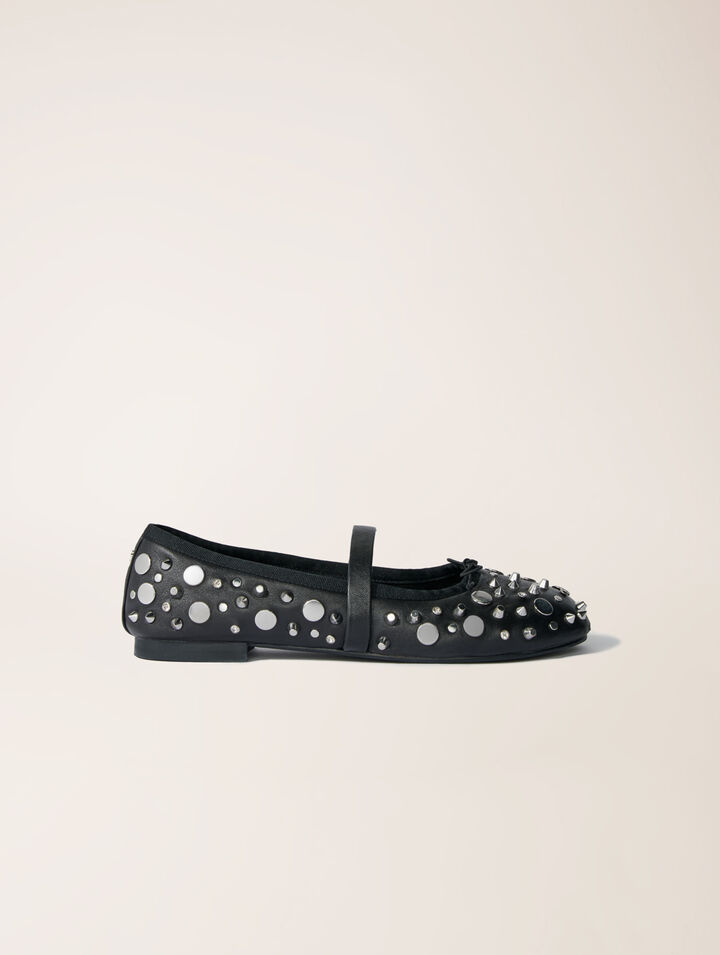 Studded ballet flats