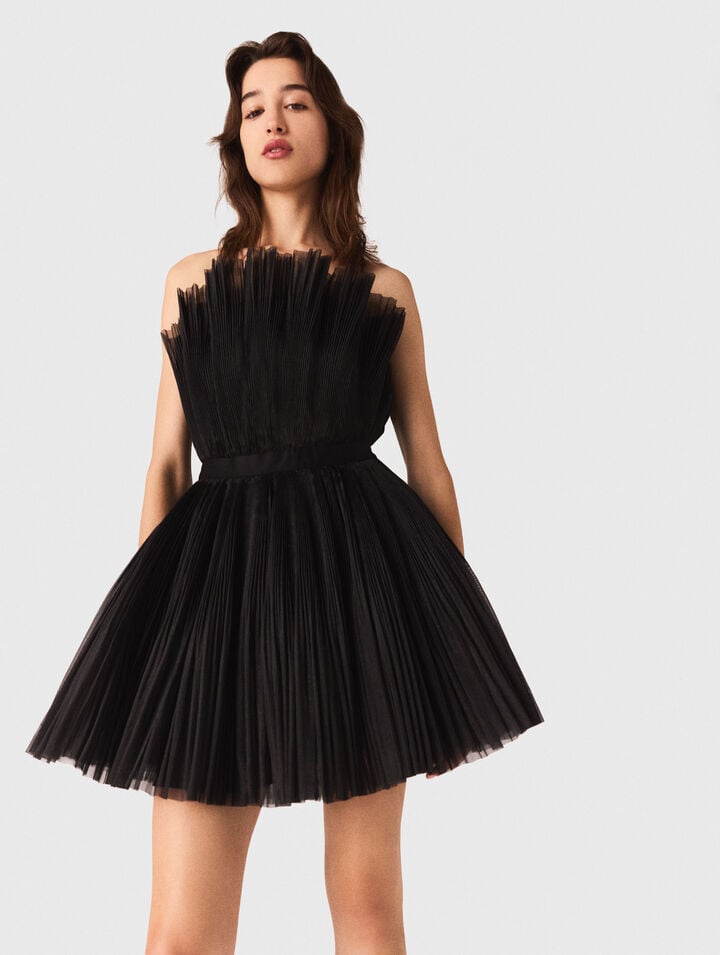 Tulle and organza bustier dress