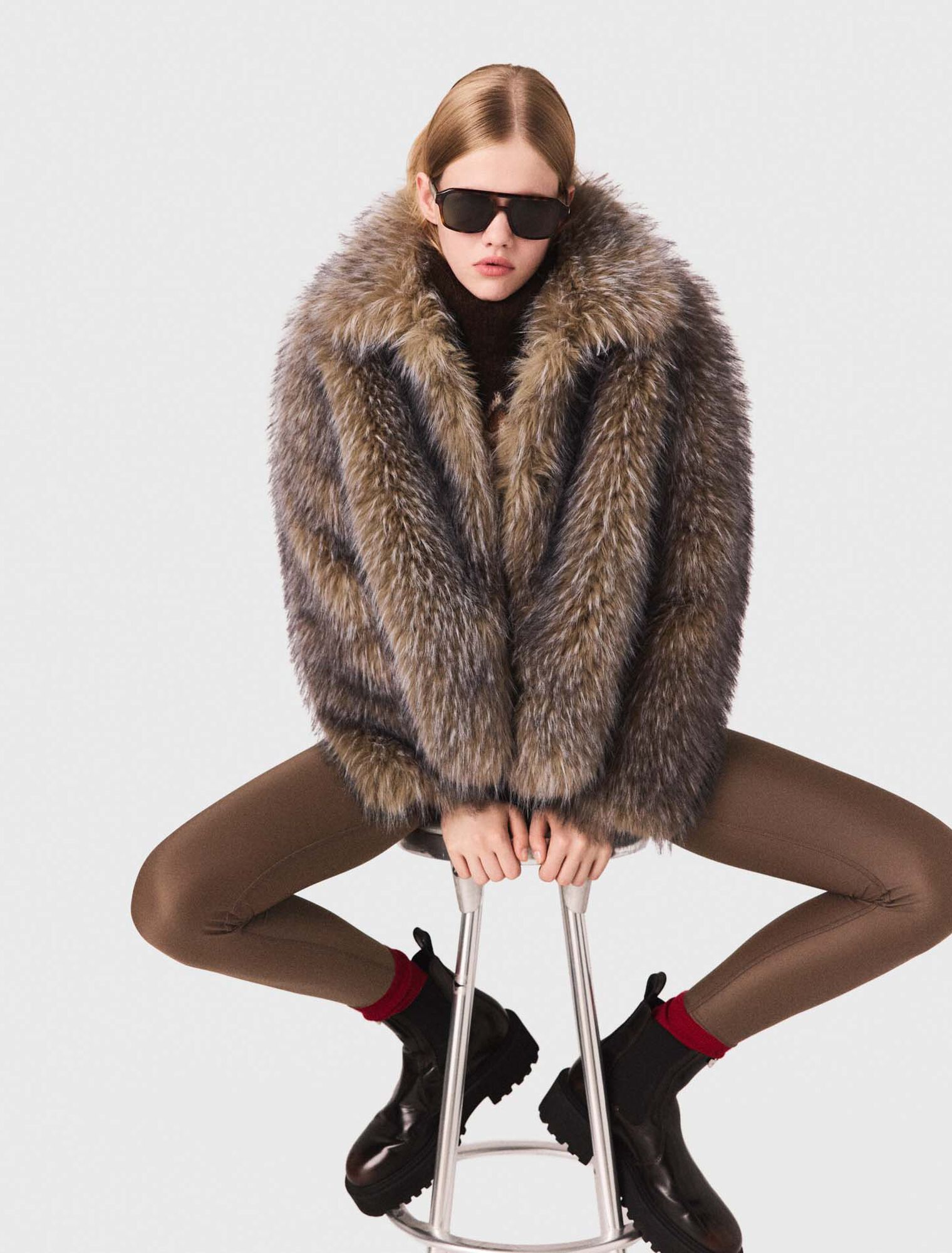 Short faux fur coat Short faux fur coat