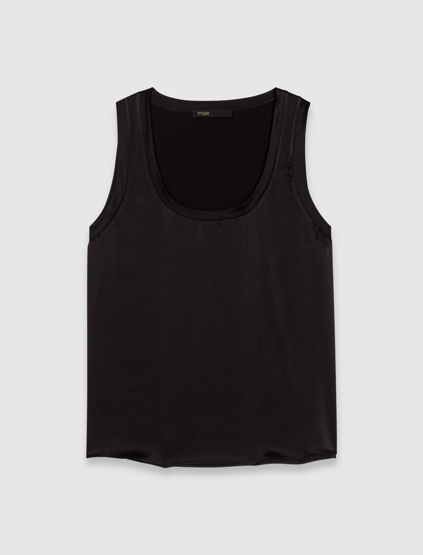 Silk tank top Black / Gray For Women | Maje Silk tank top Black / Gray For Women | Maje