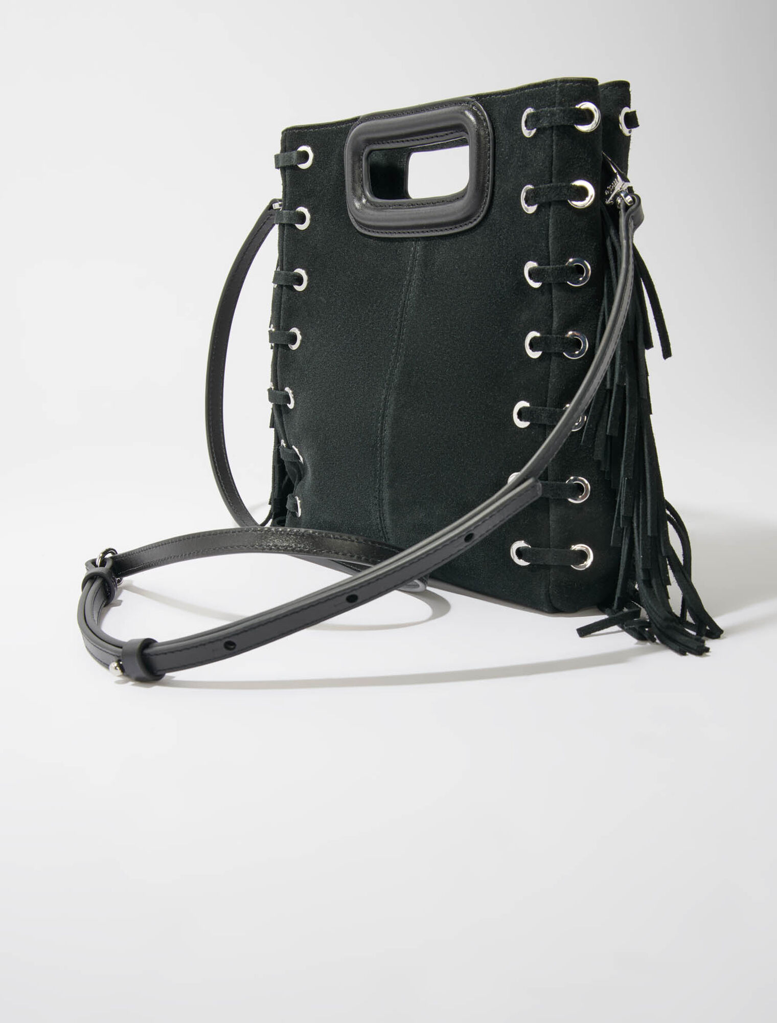 M bag in suede leather