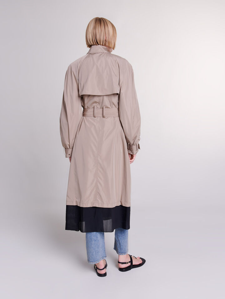 Contrast trench coat