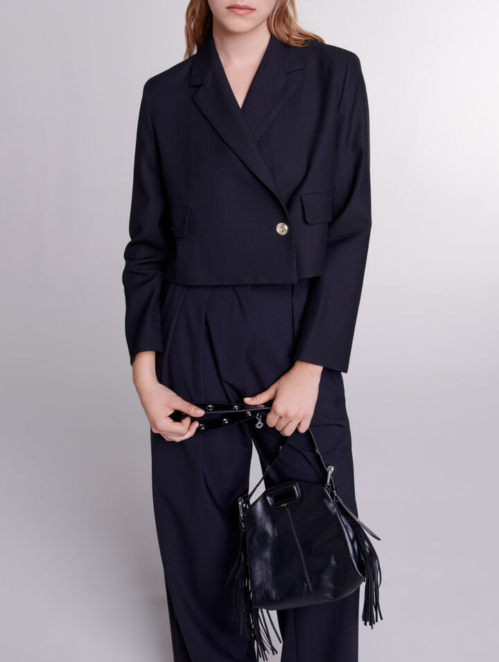 Straight-fit suit jacket