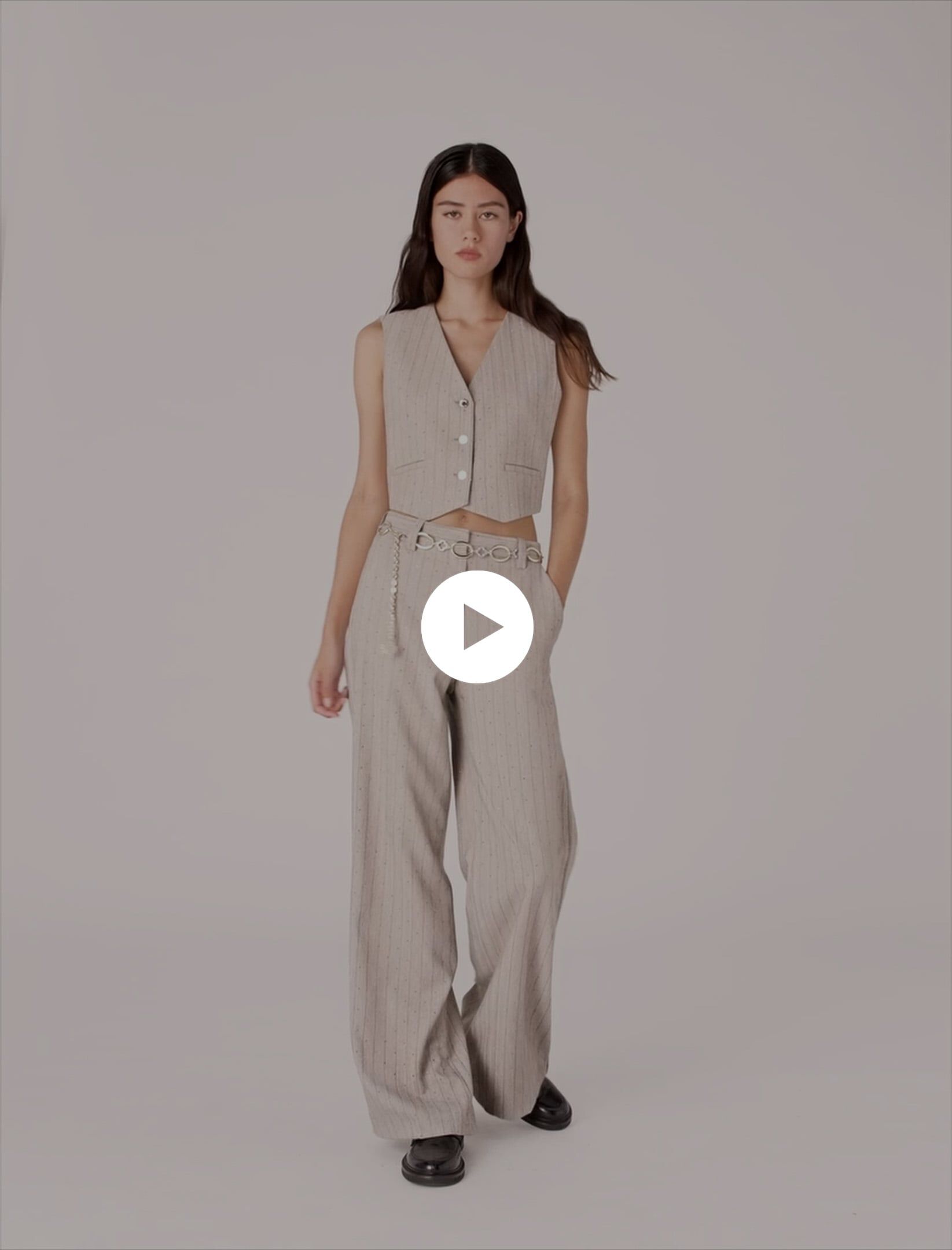 パンツ PANOL TAILLEUR PANTS Center Seam Front Slit Ankle Pant - Black – Clara Sunwoo