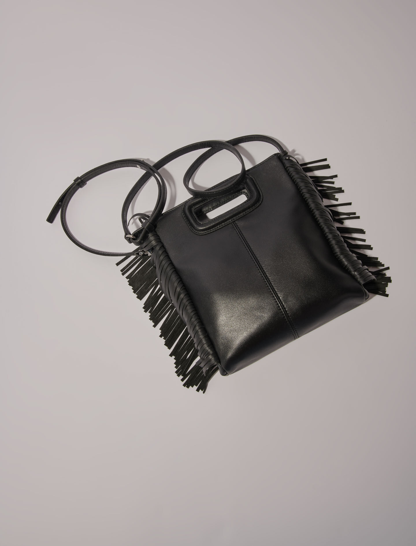 ショルダーバッグ MAJE Plain leather miss m xl bag Plain leather Miss M XL bag Black / Gray For Women | Maje